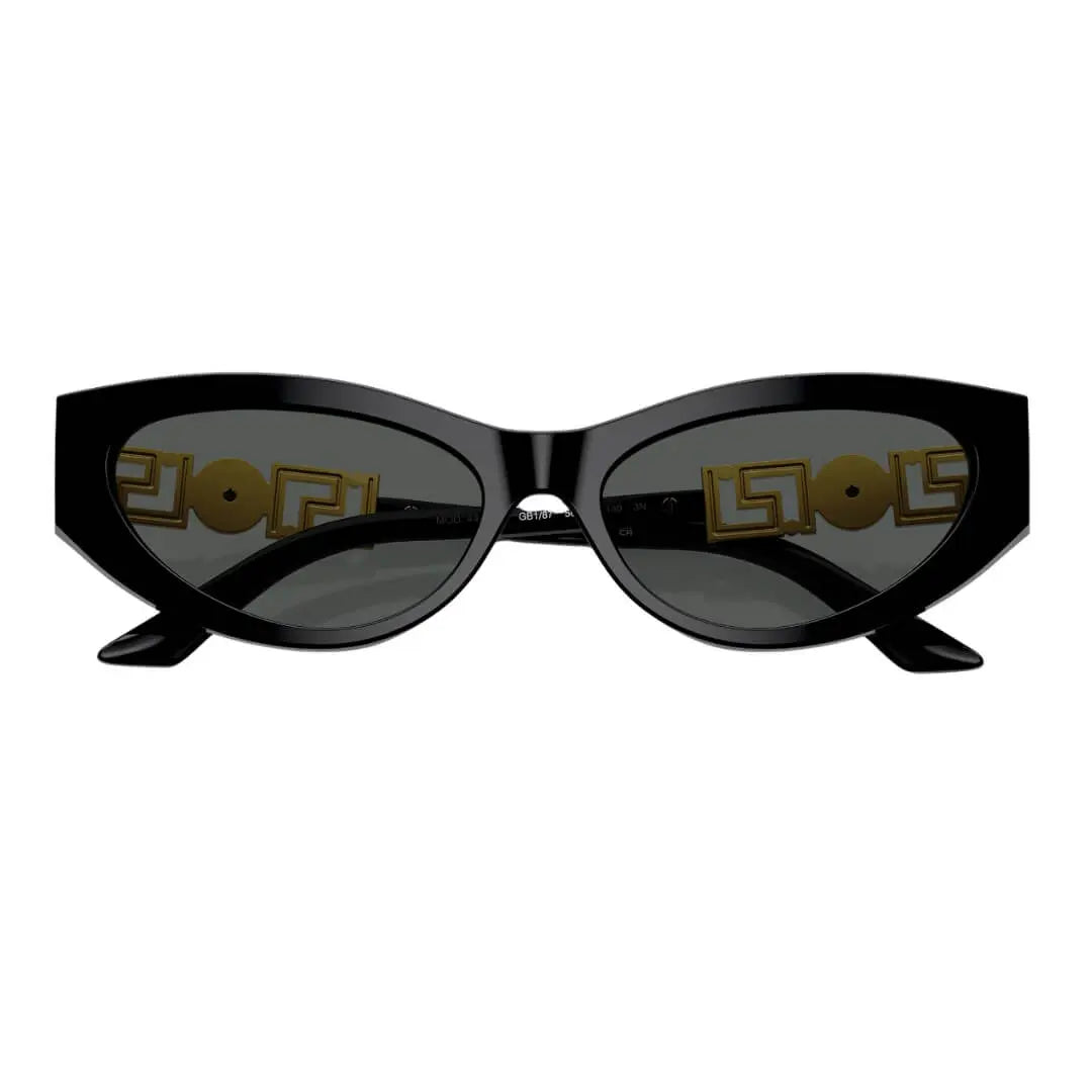 Versace VE4470B GB1/87 - Black Frame, Dark Grey Lens Folded View