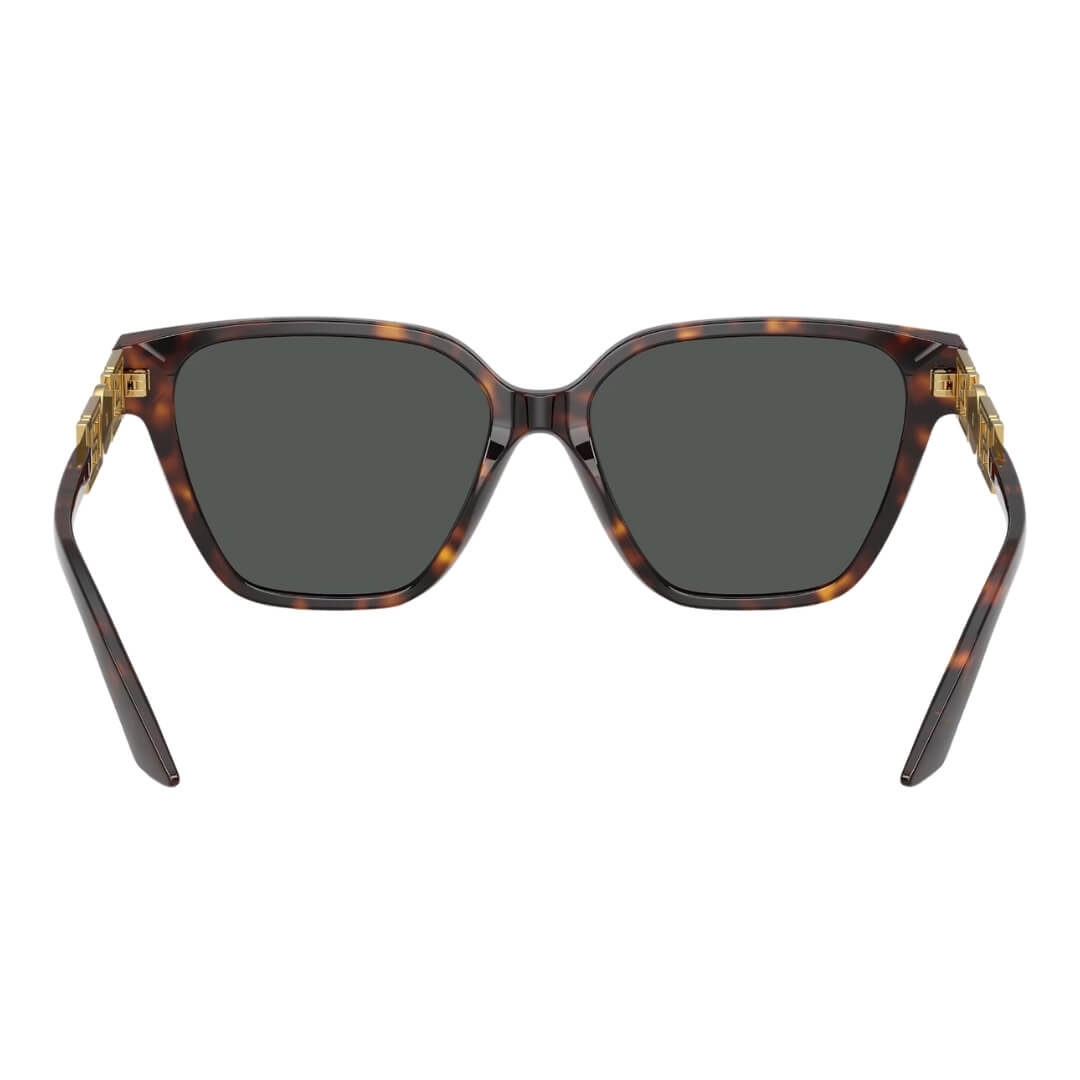 Versace VE4471B 108/87 Sunglasses - Havana Frame, Dark Grey Lens Back Side View