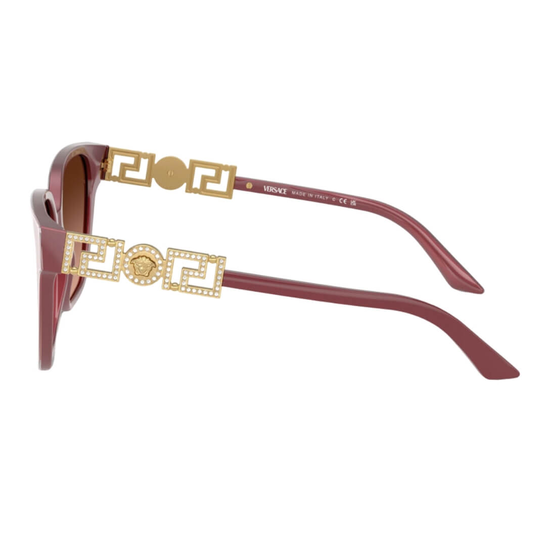 Versace VE4471B 54755M - Perla Dark Ruby Frame, Pink Gradient Grey Lens Side Frame View