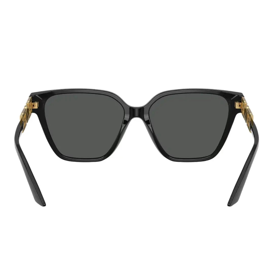 Versace VE4471B GB1/87 Sunglasses - Black Frame, Dark Grey Lens Back Side View