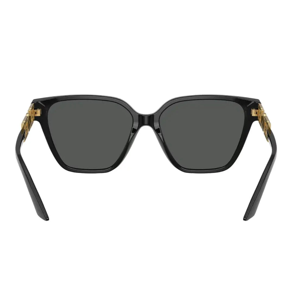 Versace VE4471B GB1/87 Sunglasses - Black Frame, Dark Grey Lens Back Side View
