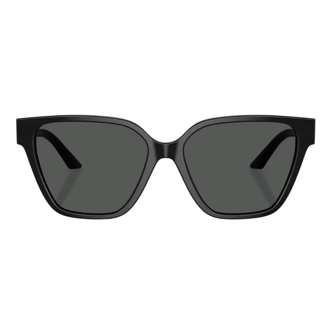 Versace VE4471B GB1/87 Sunglasses - Black Frame, Dark Grey Lens Close Up Front View