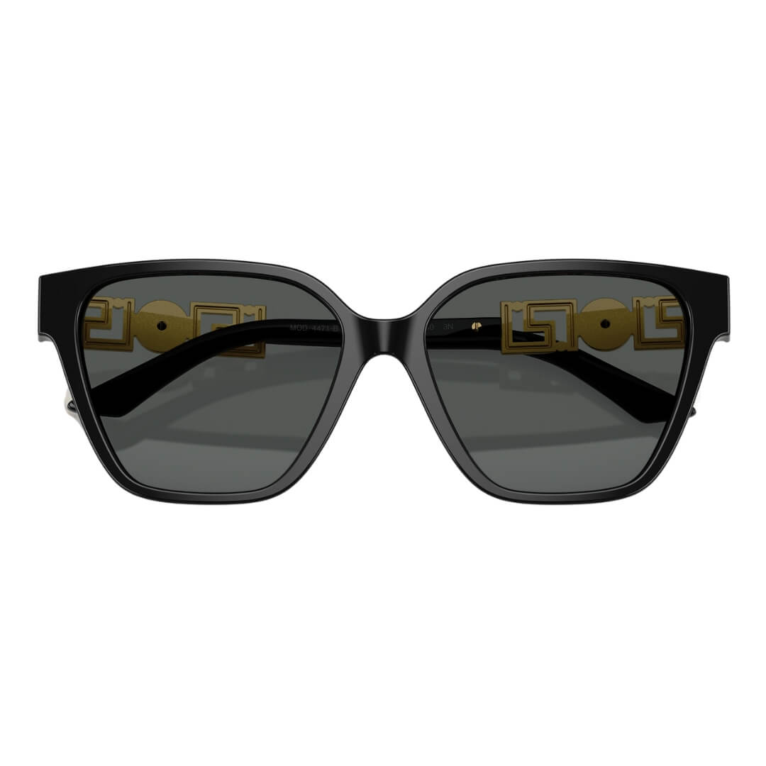 Versace VE4471B GB1/87 Sunglasses - Black Frame, Dark Grey Lens Folded View