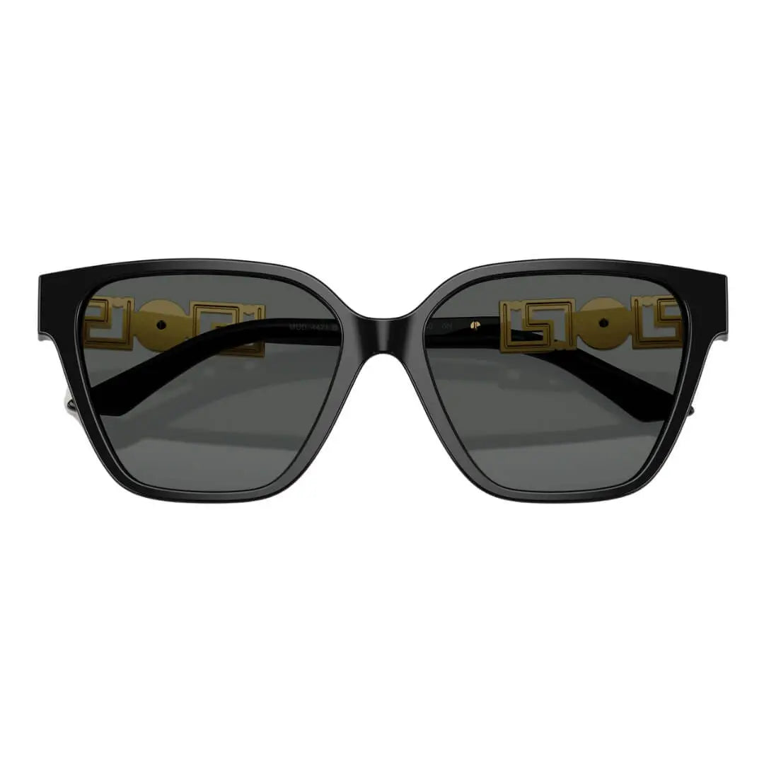 Versace VE4471B GB1/87 Sunglasses - Black Frame, Dark Grey Lens Folded View