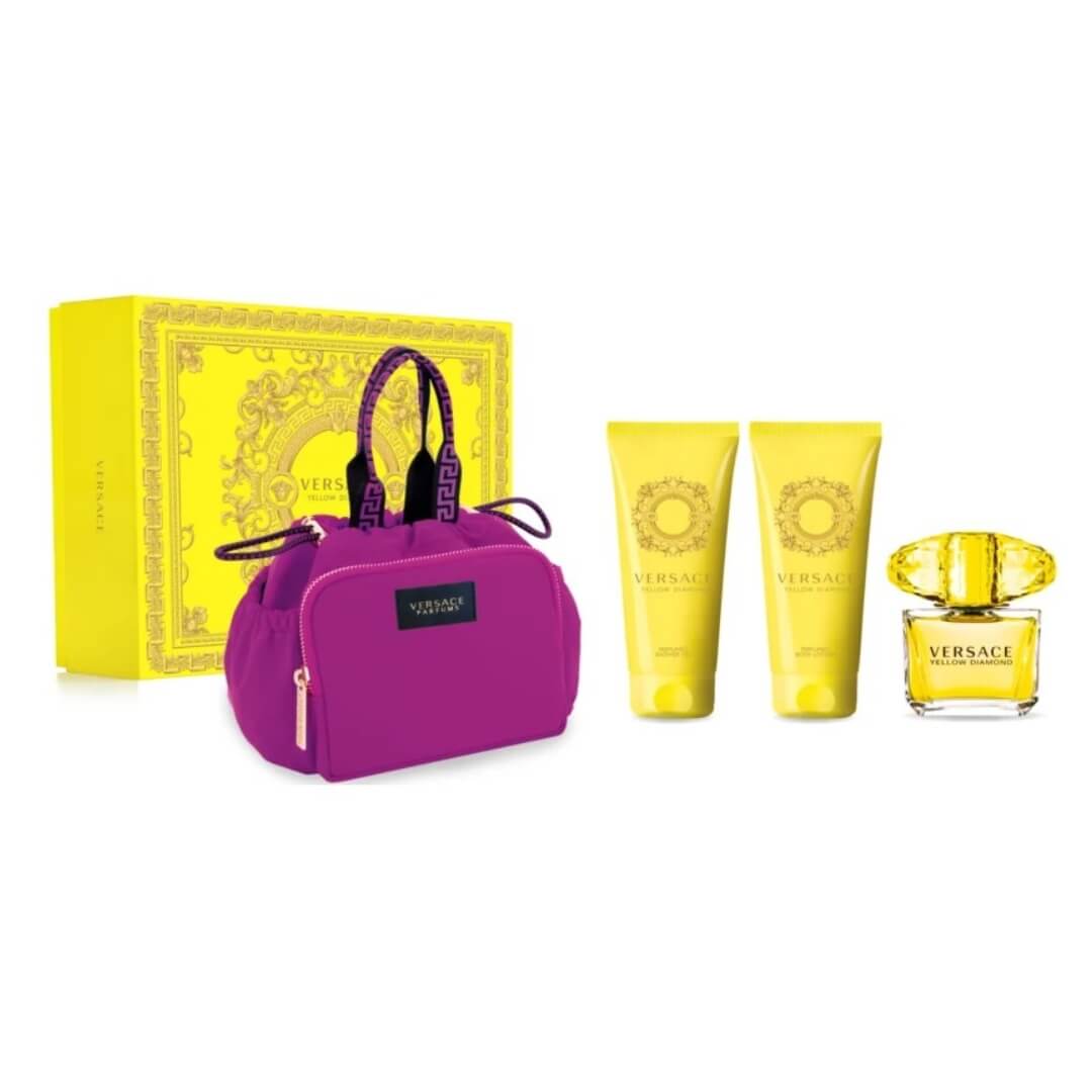 Versace Yellow Diamond EDT 90ml 4PC Gift for Women
