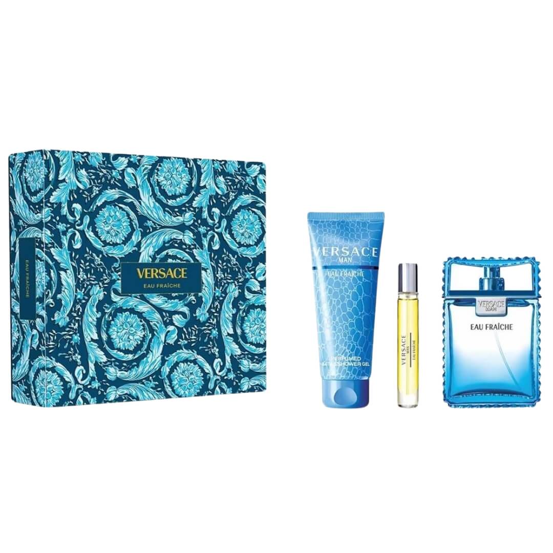Versace Man Eau Fraiche EDT 100ml 3PC Gift Set for Men in New Zealand.