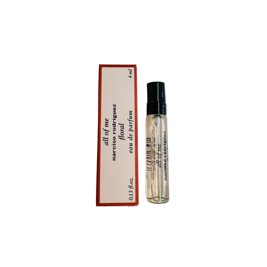 Narciso Rodriguez All Of Me Floral EDP 4ml miniature bottle, a modern rose and geranium fragrance for women.