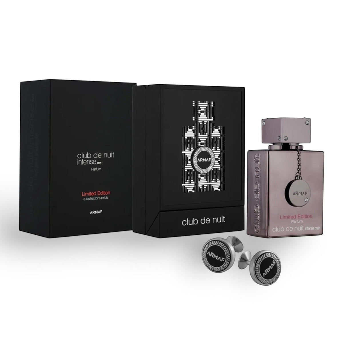 Armaf Club De Nuit Intense Man Limited Edition V4 Parfum 105ml collector set with bottle and cufflinks