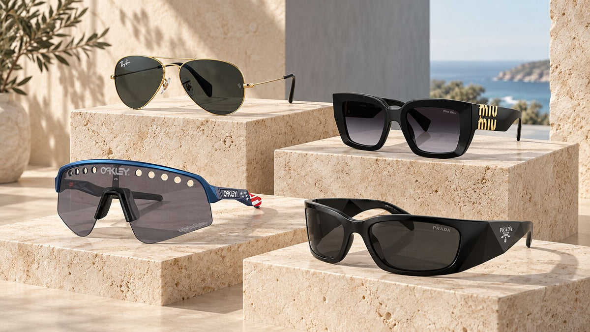 Luxury sunglasses collection editorial hero for Australia