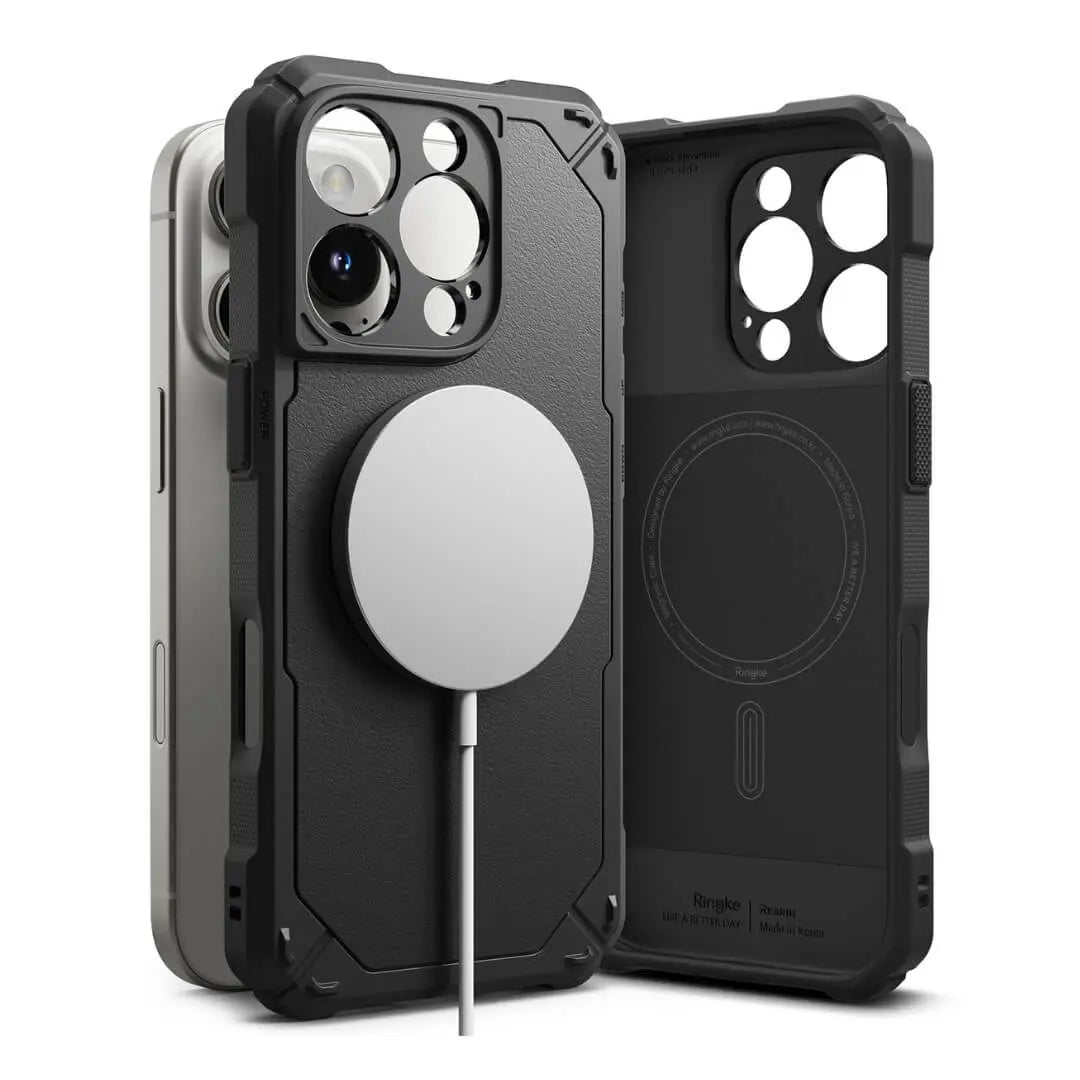 iPhone 16 Pro Max Case Rugged Gear Magnetic Black by Ringke