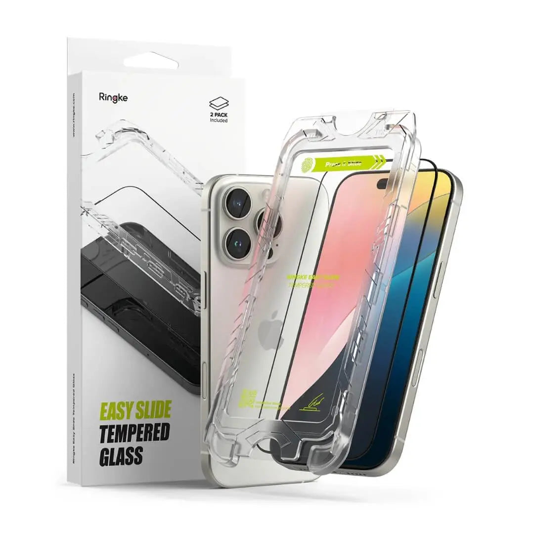 iPhone 16 Pro Screen Protector Easy Slide Tempered Glass 2 Pack in NZ