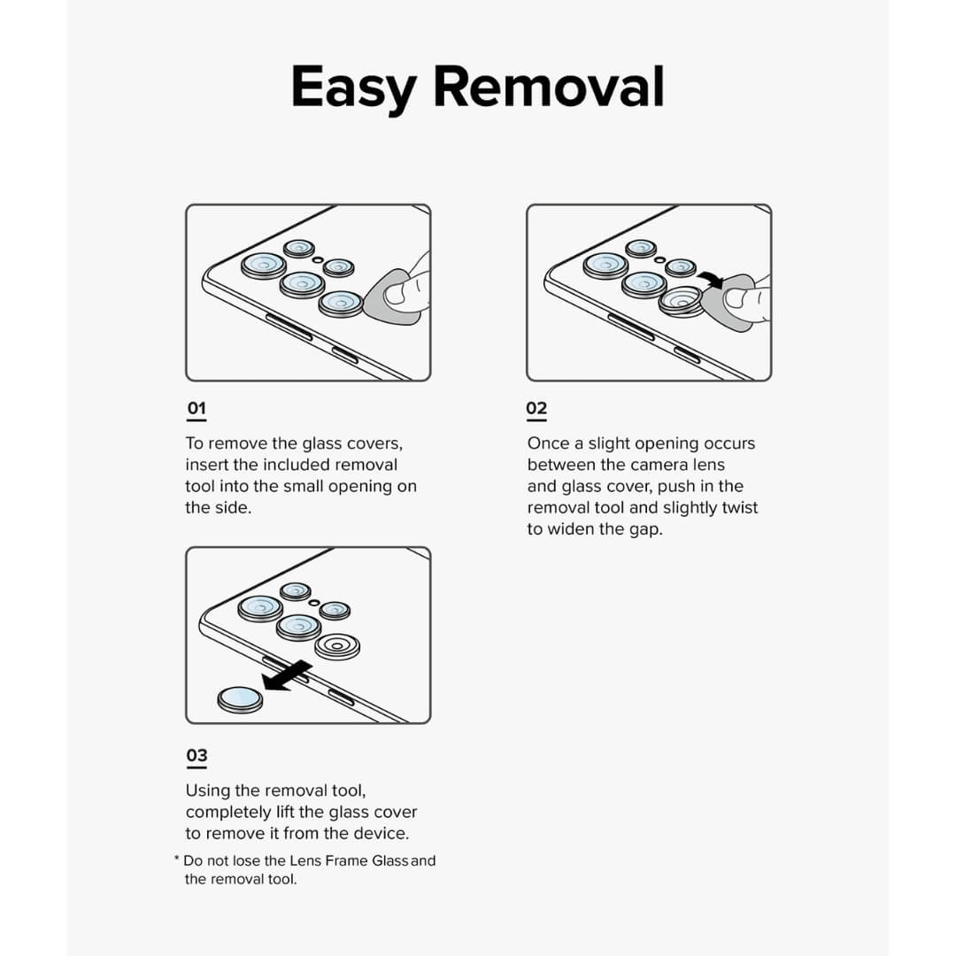 Easy removal guide for camera lens protector for iphone 15