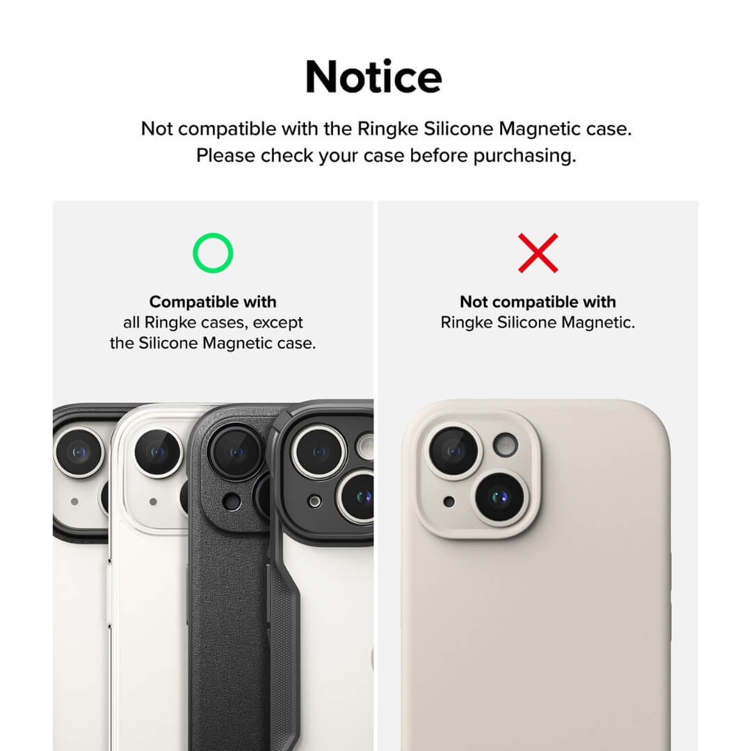 Compatible only with cases that have wide camera cutouts.