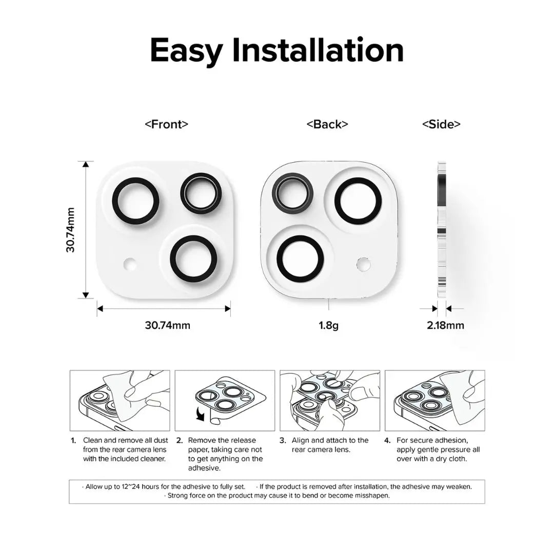 Easy-to-install via clear adhesive for maximum transparency.