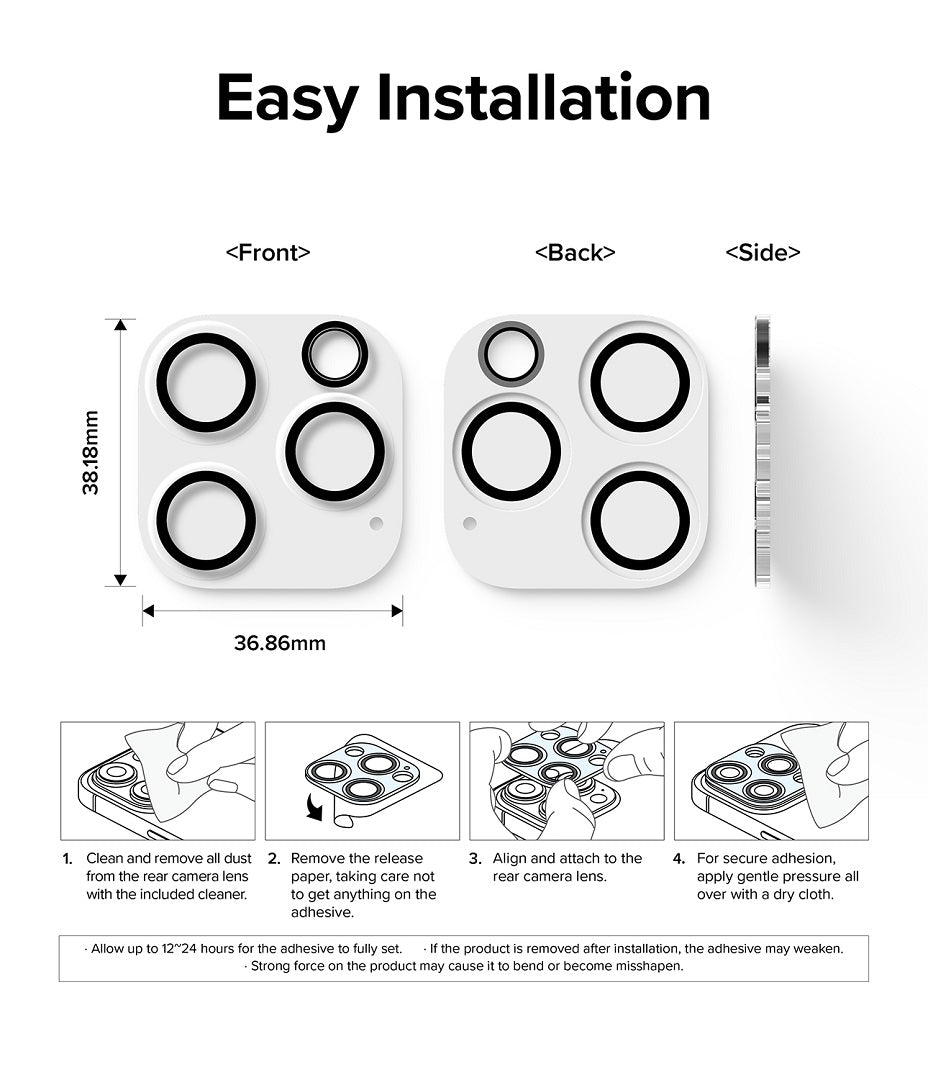 Easy installation with instructions and video at ringke website