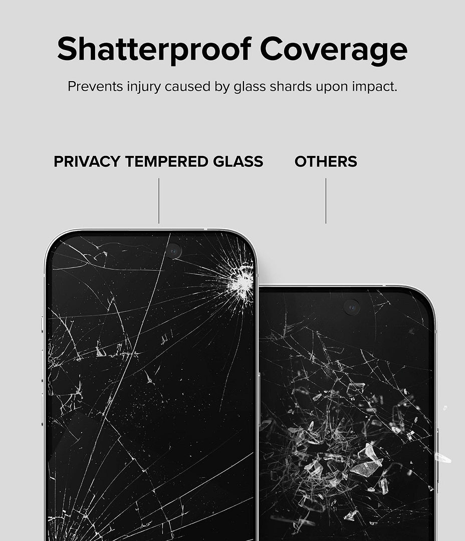 Shatterproof coverage privacy tempered glass screen protector