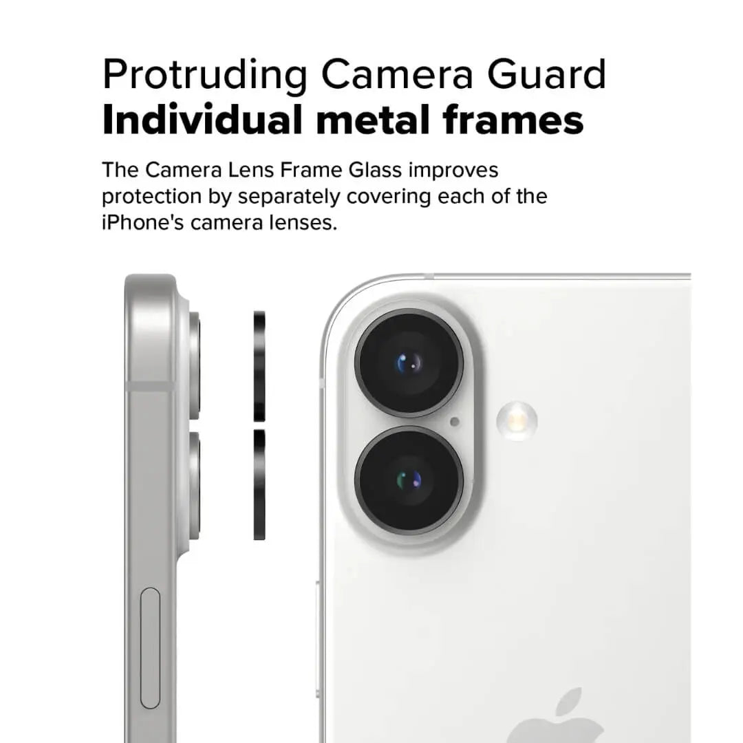Individual metal frame glass protector for iphone 16