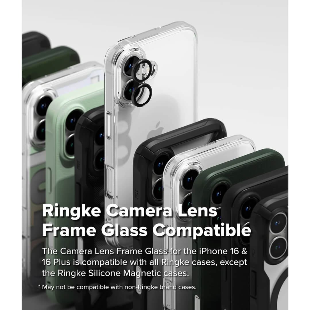 Compatible camera lens protector for iPhone 16