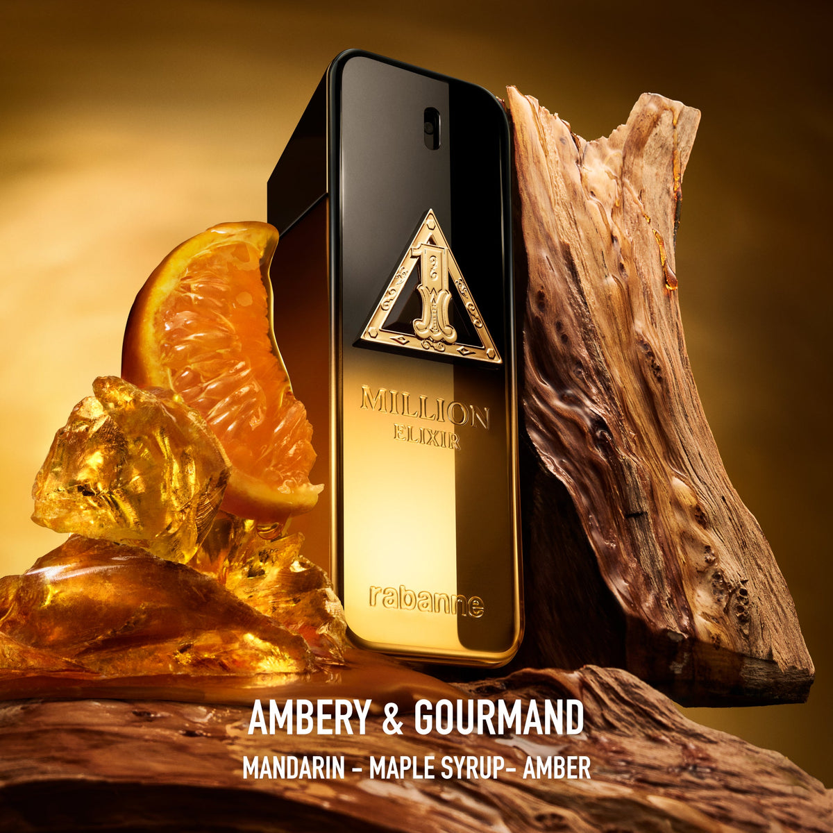 Rabanne 1 Million Night Elixir fragrance notes — mandarin, maple syrup and amber
