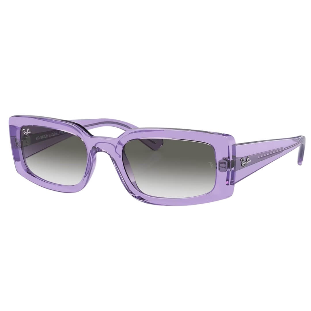 Ray-Ban Kiliane RB4395 66858E Sunglasses - Transparent Violet Frame, Light Grey Lens Front View