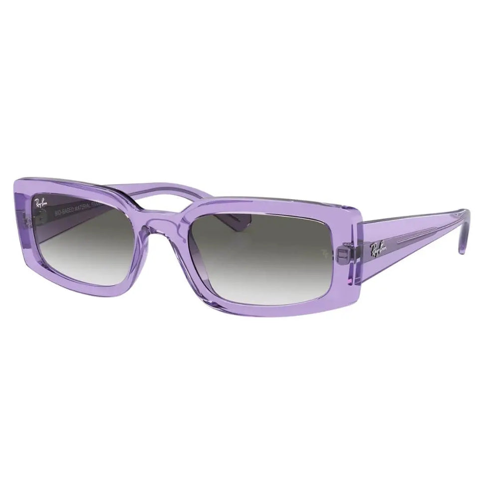 Ray-Ban Kiliane RB4395 66858E Sunglasses - Transparent Violet Frame, Light Grey Lens Front View