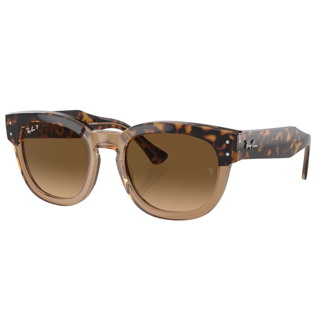 Ray-Ban Mega Hawkeye RB0298S 1292M2 Sunglasses - Havana on Transparent Brown, Brown Lens Side View