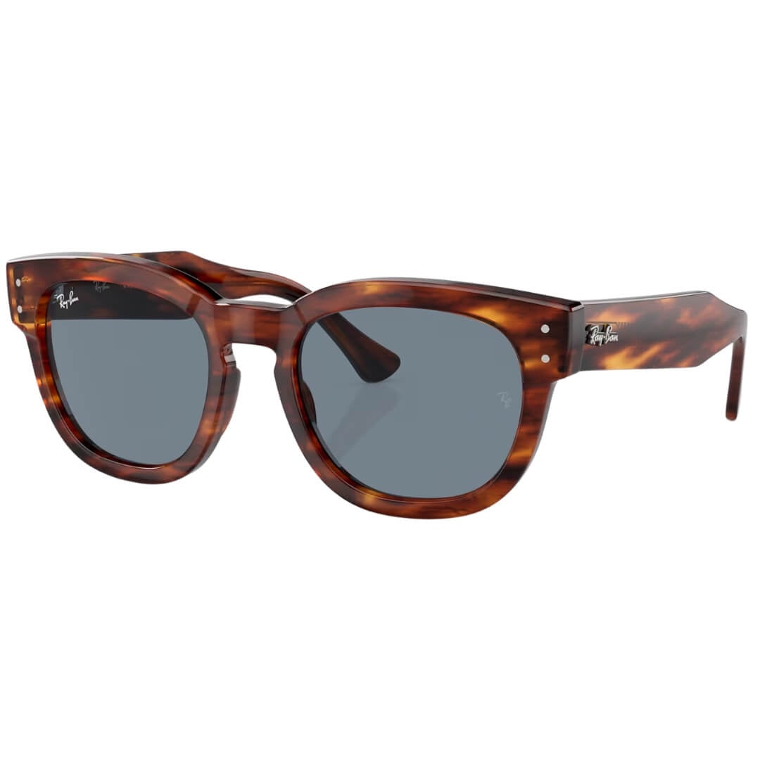 Ray-Ban Mega Hawkeye RB0298S 954/62 Sunglasses - Striped Havana Frame, Blue Lens Dront Side View