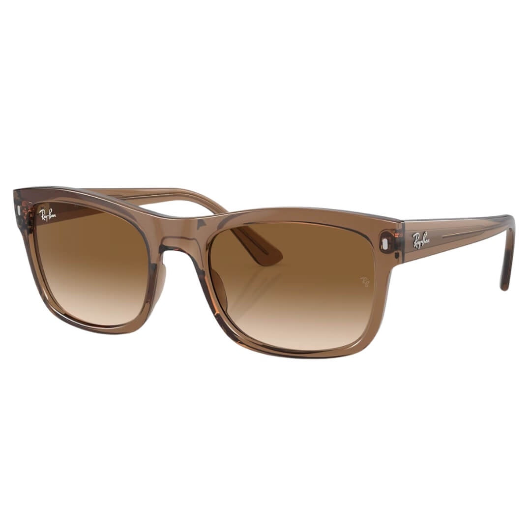 Ray-Ban RB4428 664051 - Transparent Light Brown Frame and Light Brown Lens Front Side View