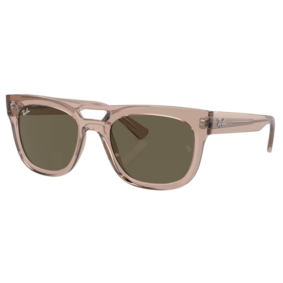 Ray-Ban Phil RB4426 6727/3 - Transparent Light Brown Frame, Brown Lens Front Left View