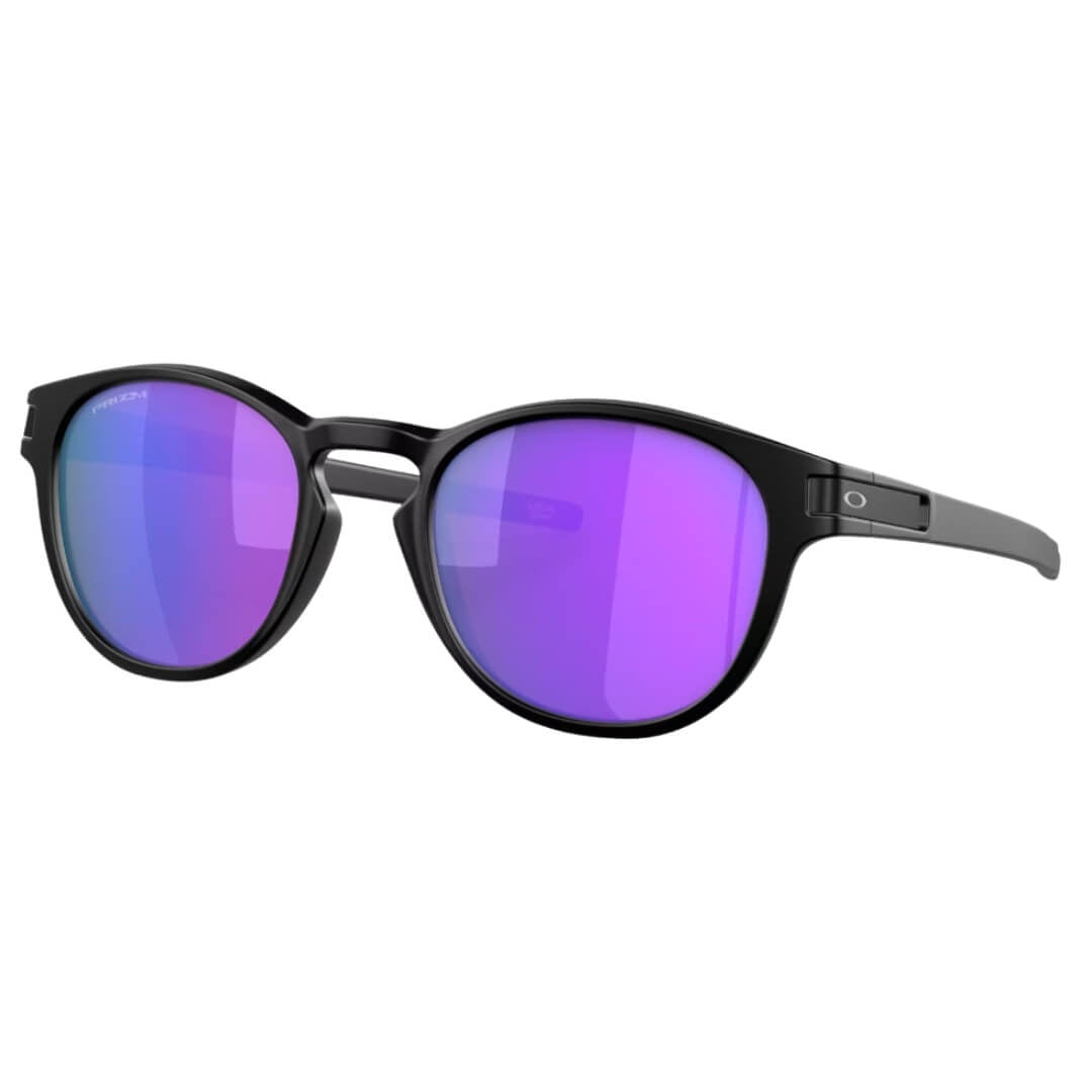 Oakley Latch OO9265 926555 Sunglasses - Matte Black Frame, Prizm Violet Lens Front View