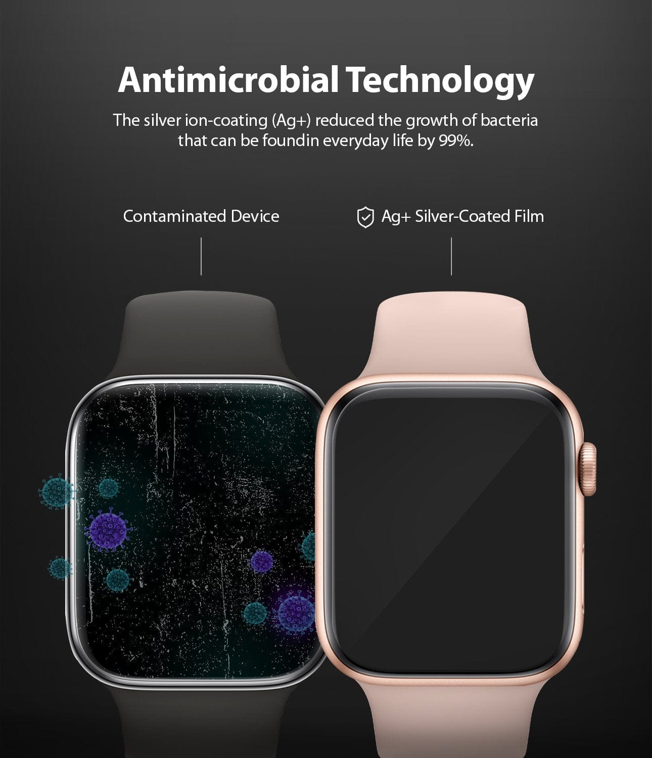 The antimicrobial technology helps reduce the growth of bacteria, promoting a cleaner environment for your device.