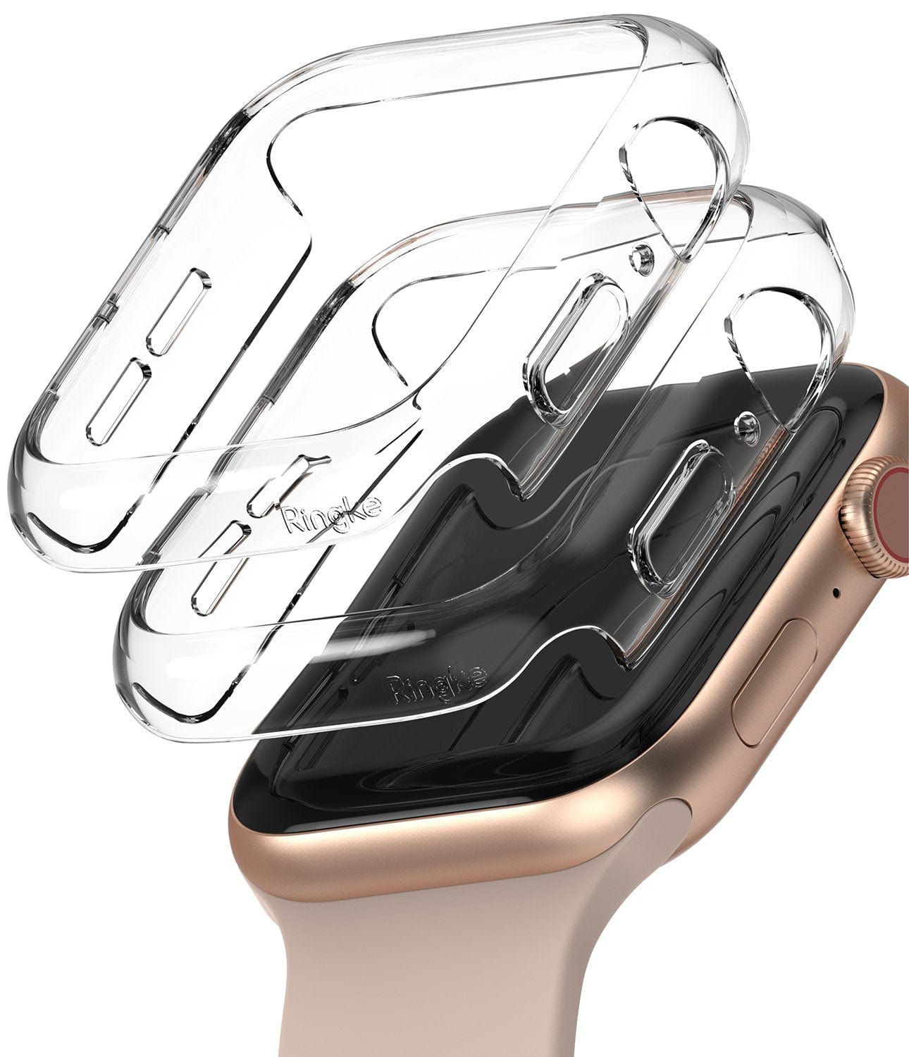 Apple Watch Series 6 SE 5 4 44mm Clear Case Slim 2 Pcs By Ringke