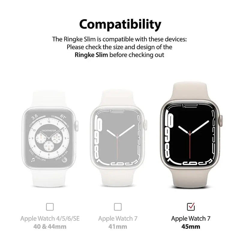 Yes, the Ringke Slim case is fully compatible with the Apple Watch 7 45mm, providing a sleek and protective fit for your device.