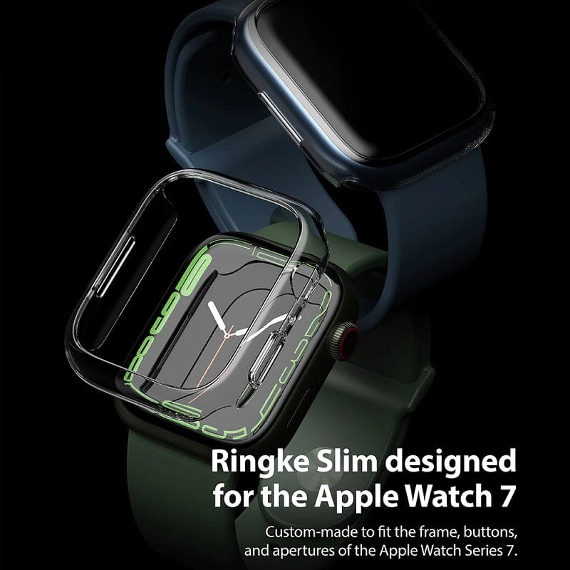 Apple Watch Series 7 / 8 (45mm) Slim Clear and White Case By Ringke