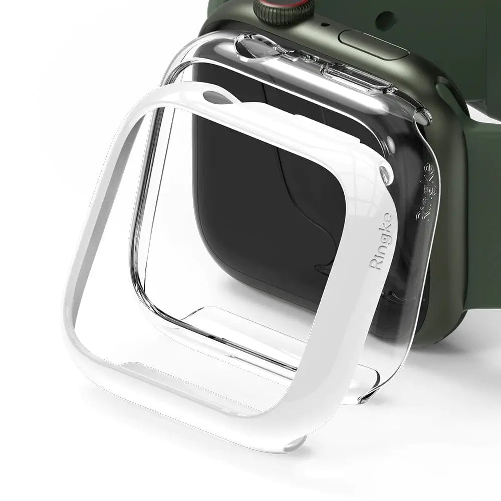 Apple Watch Series 7 / 8 (45mm) Slim Clear and White Case By Ringke