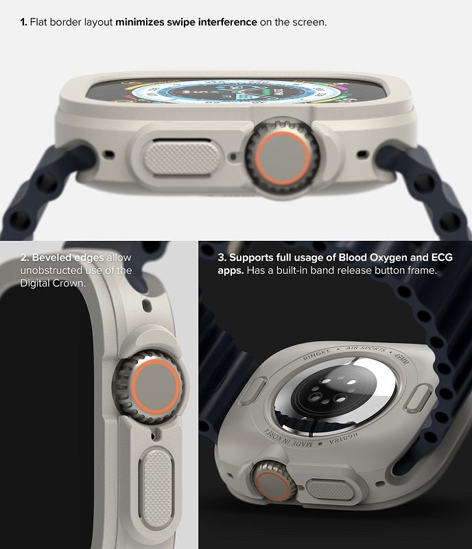 Apple Watch Ultra Air Sports Warm Gray Case By Ringke