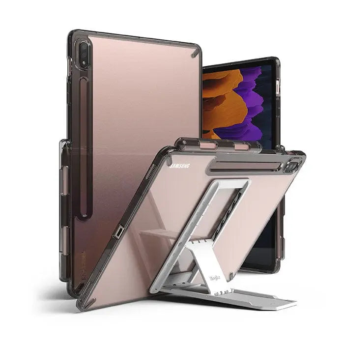 Galaxy Tab S7+ / S8+ Fusion Smoke Black Case with Stand By Ringke