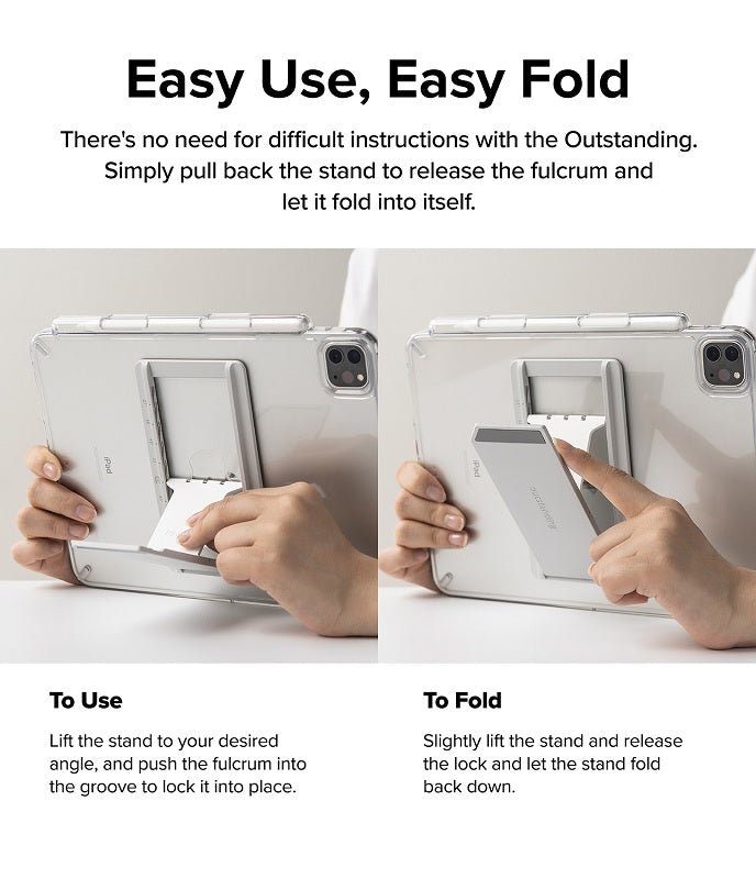 Galaxy Tab S8 Ultra Fusion Combo with Stand Clear (Light Gray) Case By Ringke