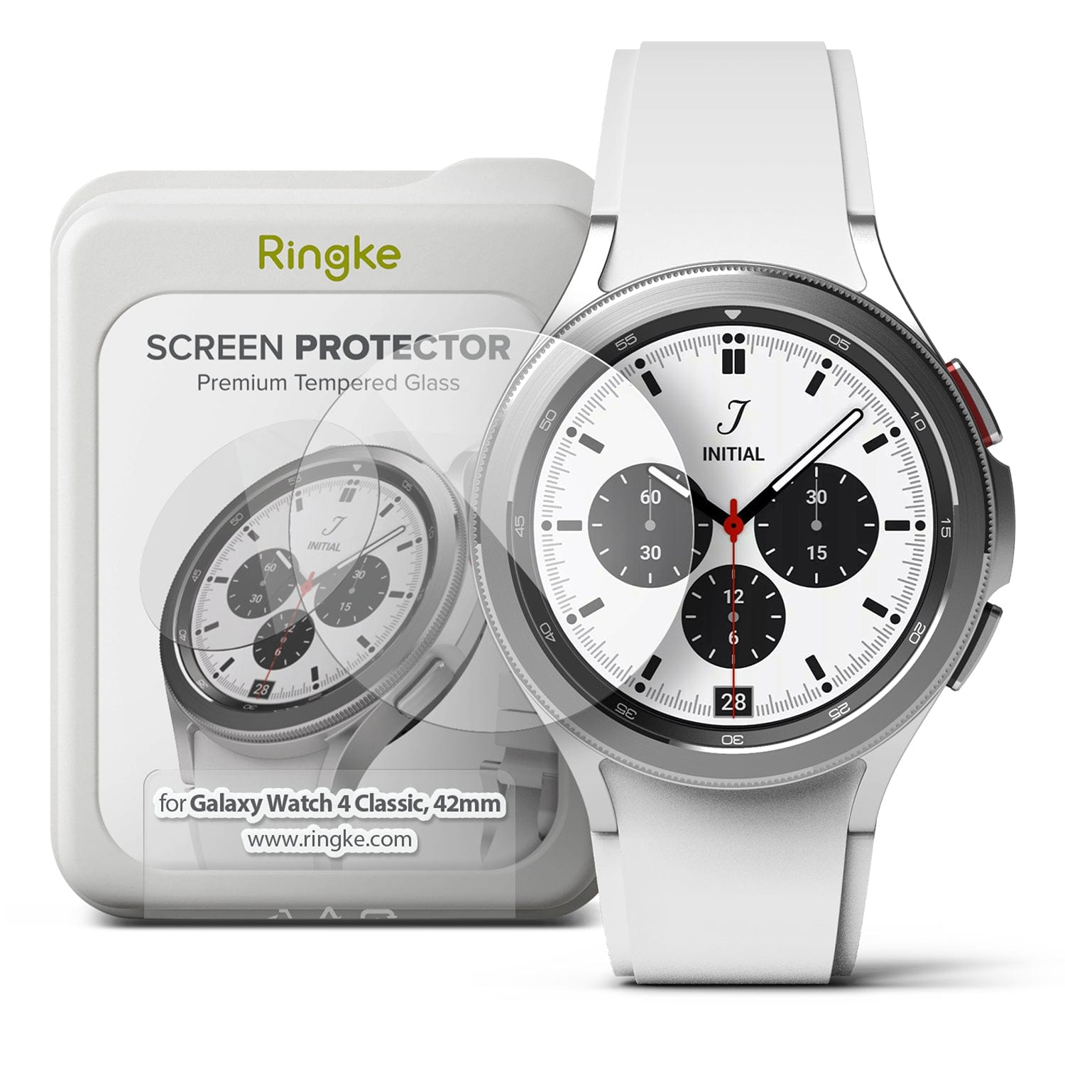 Secure your Galaxy Watch 4 Classic 42mm with the Ringke ID Glass Screen Protector for enhanced protection.