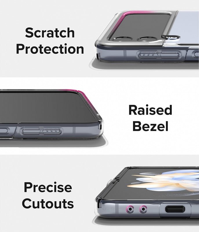 Galaxy Z Flip 4 Slim Hinge Clear Case by Ringke
