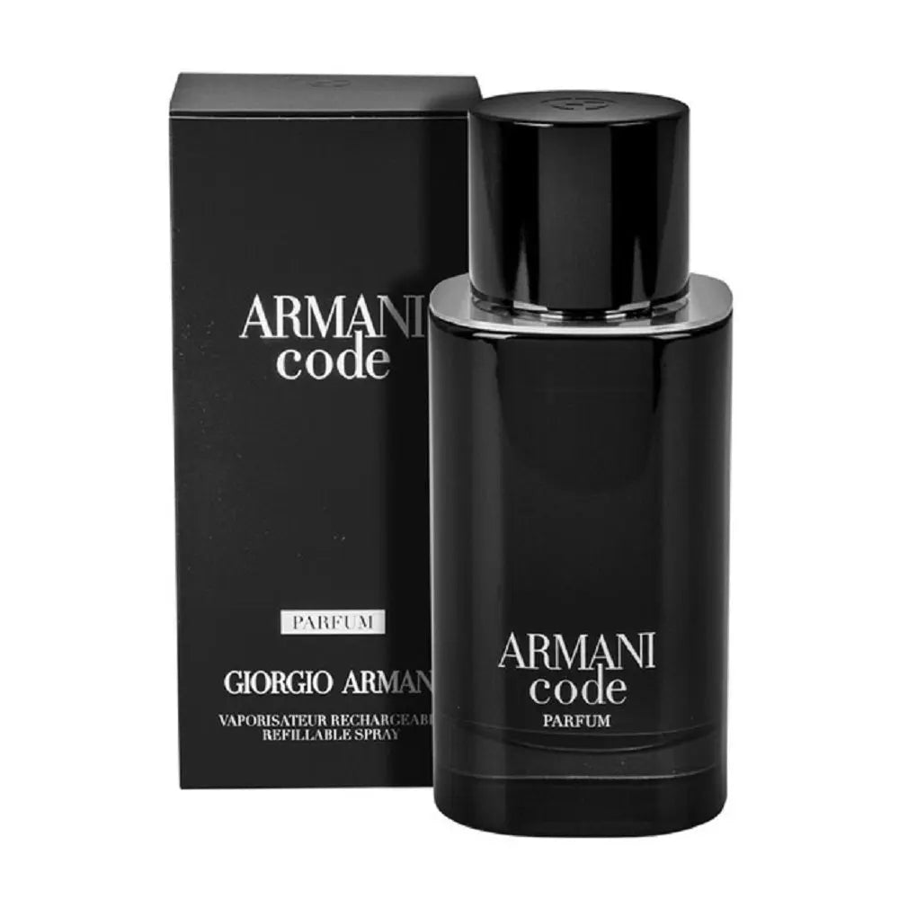 Giorgio Armani Code Parfum 75ml bottle and packaging