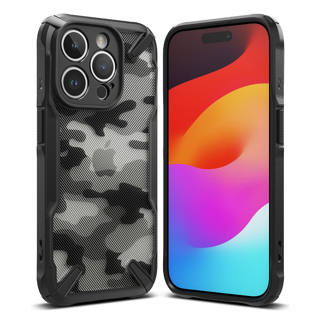 iPhone 15 Pro Max Case 6.7" Fusion-X Camo-Black By Ringke