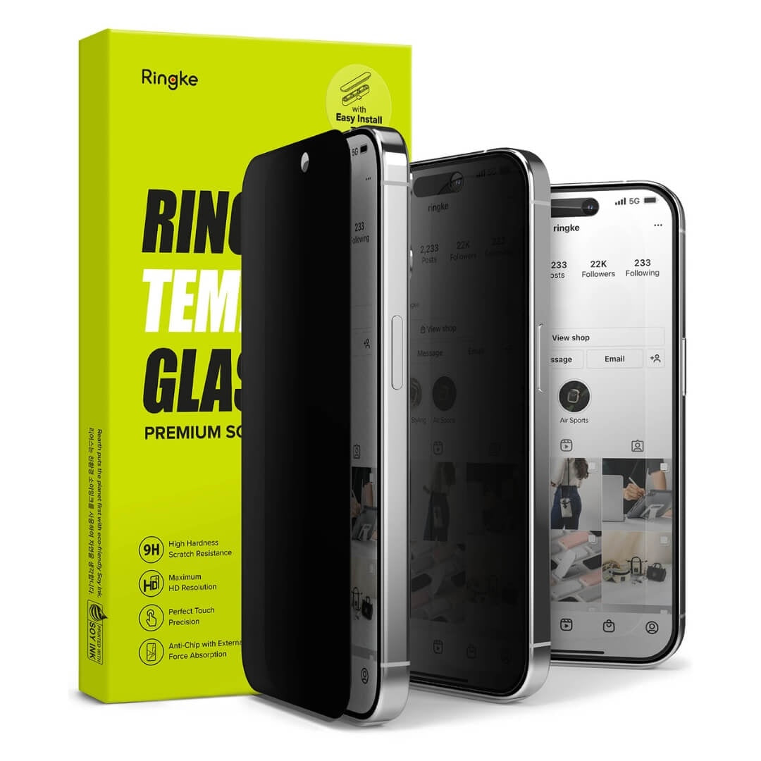 iPhone 15 Pro Privacy Tempered Glass With Installation Jig