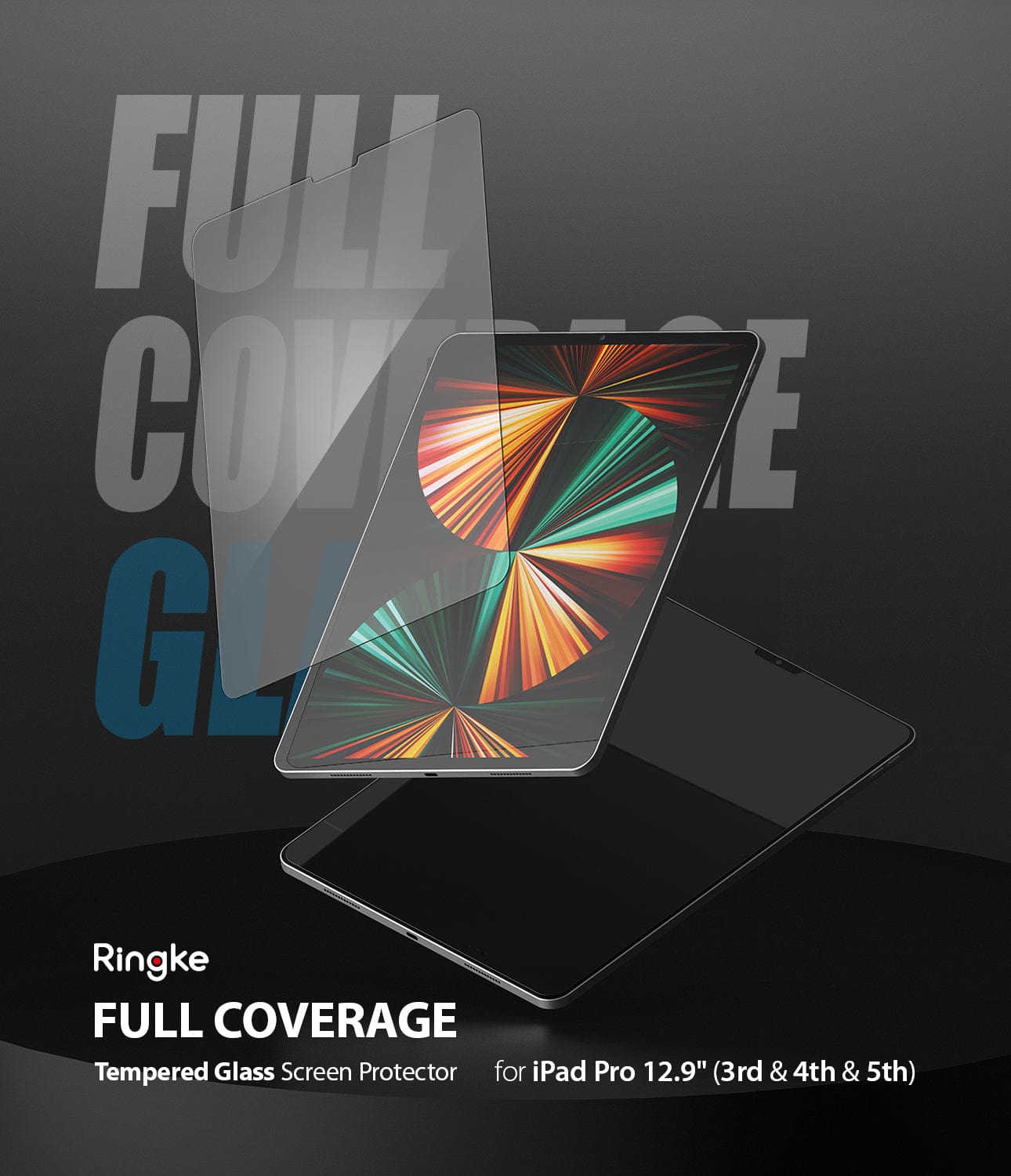 Ringke Full Coverage Tempered Glass Screen Protector for 12.9" 