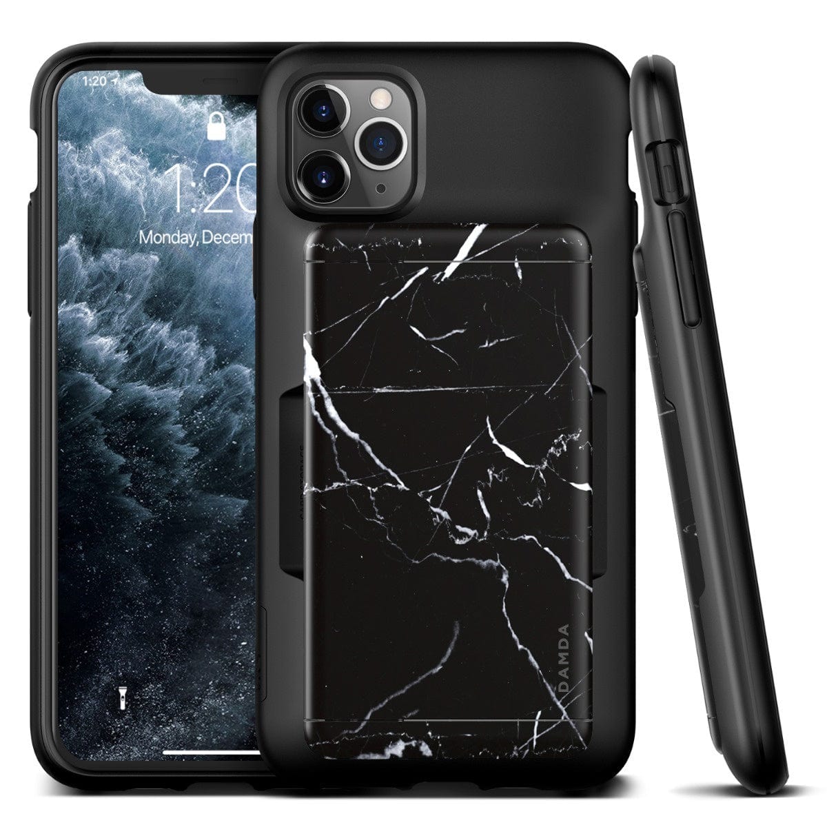 iPhone 11 Pro Max Case Damda Glide Black Marble