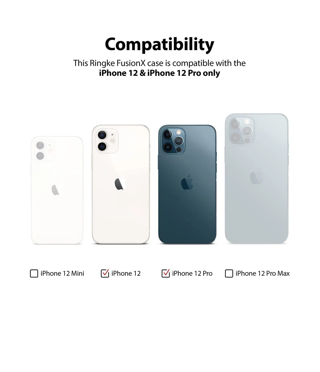 iPhone 12 / 12 Pro Fusion-X Black Case by Ringke