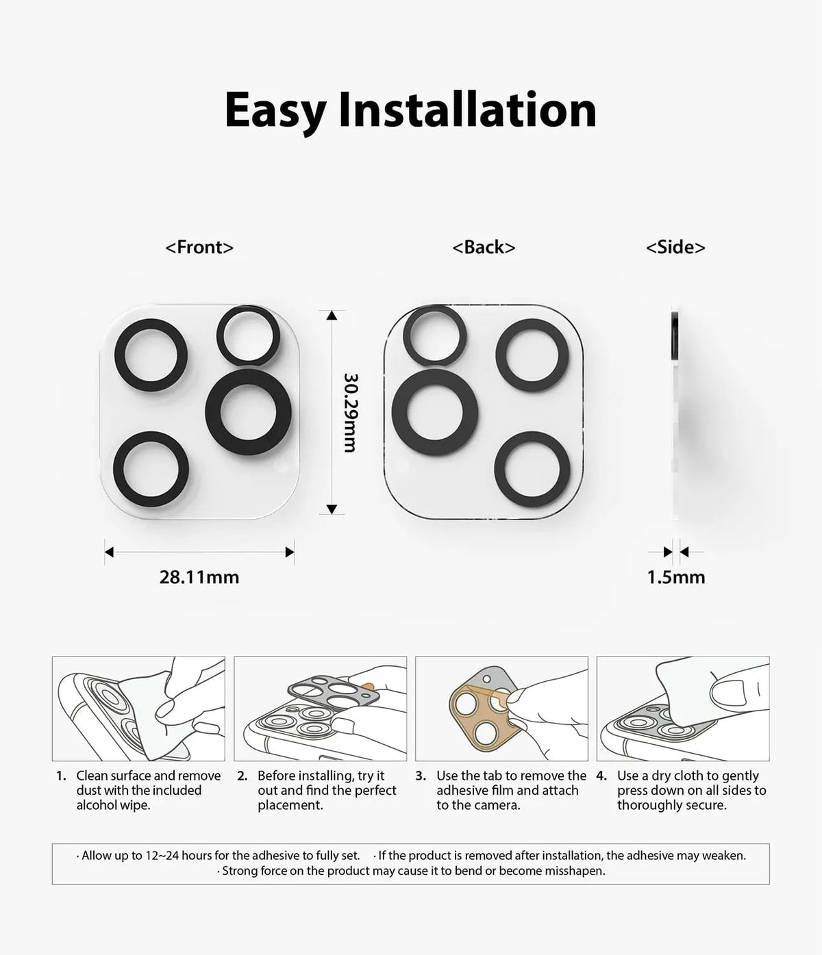 Apple iPhone 12 Pro Camera Lens Protector by Ringke