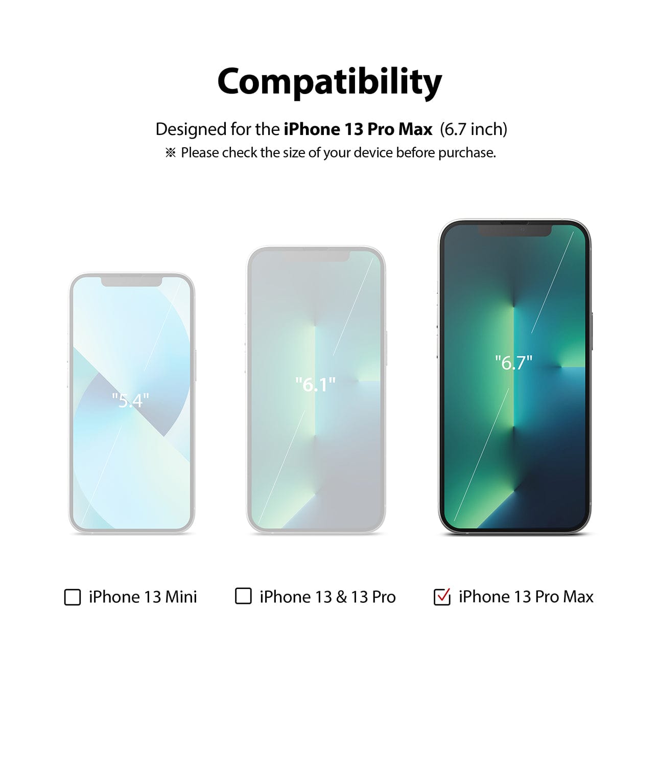 iPhone 13 Pro Max /14 Plus ID Tempered Glass Screen Protector By Ringke