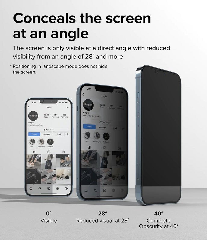 iPhone 14 6.1" / 13 / 13 Pro Privacy Tempered Glass by Ringke