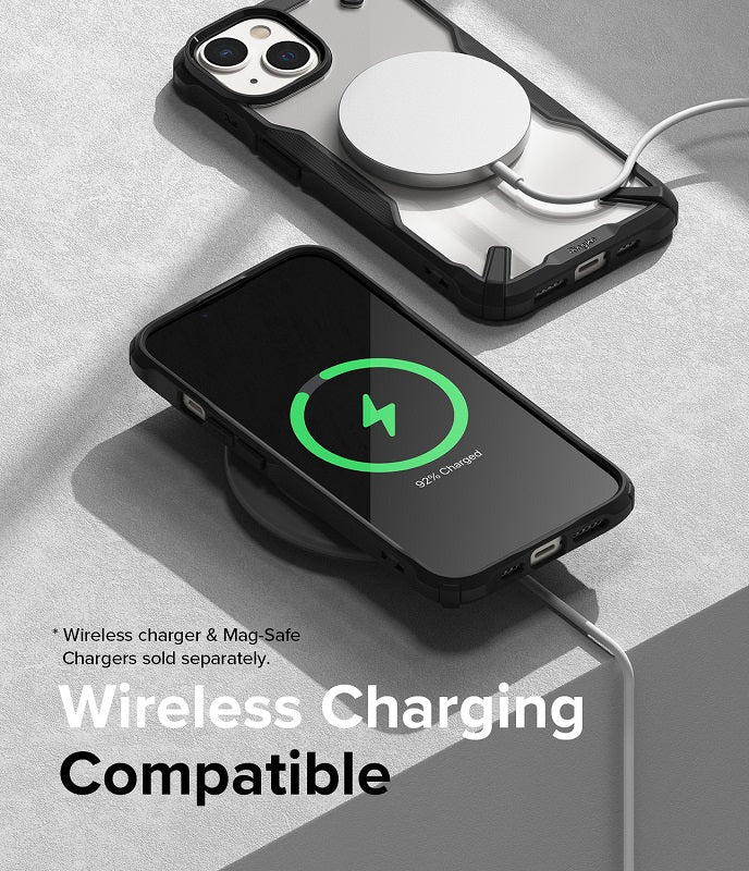 Compatible with wireless charging and screen protectors.